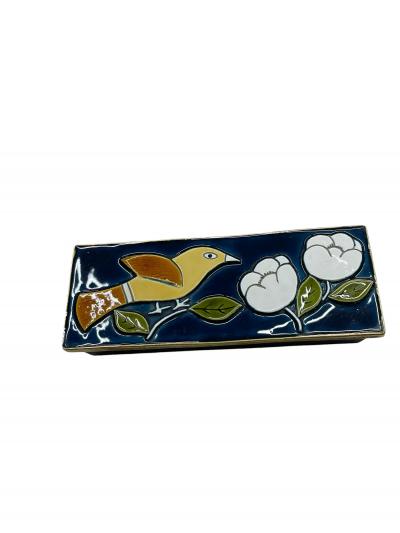 Mithe Espelt 1970s Studio pottery ceramic box by Mithe espelt