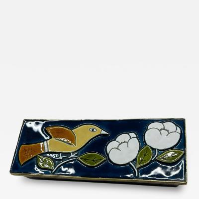 Mithe Espelt 1970s Studio pottery ceramic box by Mithe espelt