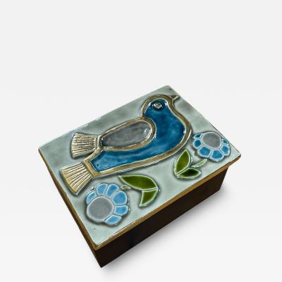 Mithe Espelt 1970s Studio pottery ceramic decorative box by Mith Espelt