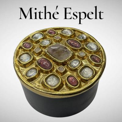 Mithe Espelt 1970s Studio pottery ceramic decorative box by Mith Espelt
