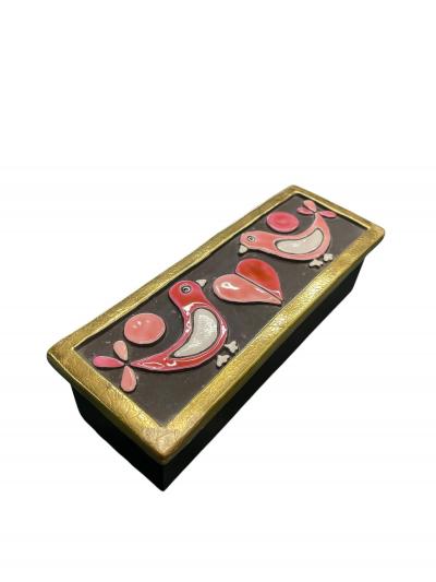 Mithe Espelt 1970s Studio pottery ceramic mirror by Mith Espelt