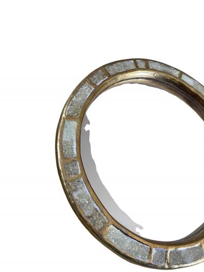 Mithe Espelt 1970s Studio pottery ceramic wall mirror by Mith Espelt