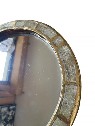 Mithe Espelt 1970s Studio pottery ceramic wall mirror by Mith Espelt
