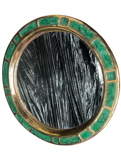 Mithe Espelt 1970s Studio pottery ceramic wall mirror by Mith Espelt