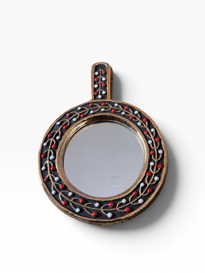 Mithe Espelt 1970s Studio pottery ceramic wall mirror by Mithe Espelt