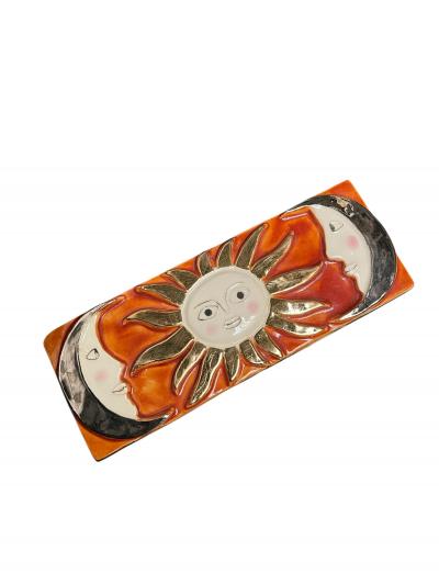 Mithe Espelt 1970s Studio pottery decorative box by Mith espelt