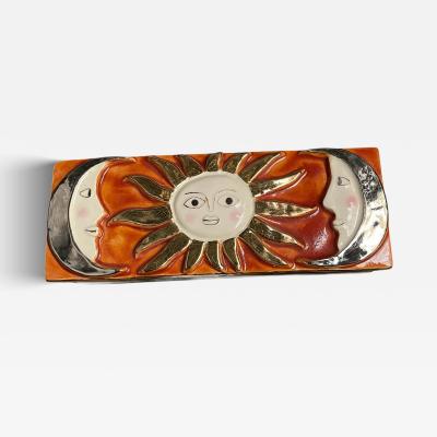 Mithe Espelt 1970s Studio pottery decorative box by Mith espelt