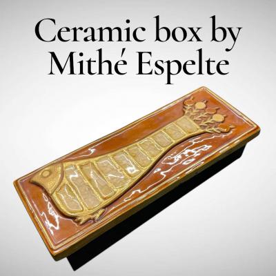 Mithe Espelt 1970s Studio pottery decorative ceramic box by Mithe Espelt