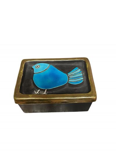 Mithe Espelt 1970s Studio pottery decorative ceramic box by Mithe Espelt