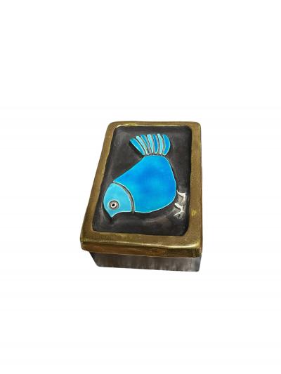 Mithe Espelt 1970s Studio pottery decorative ceramic box by Mithe Espelt