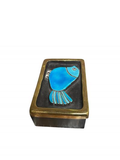 Mithe Espelt 1970s Studio pottery decorative ceramic box by Mithe Espelt