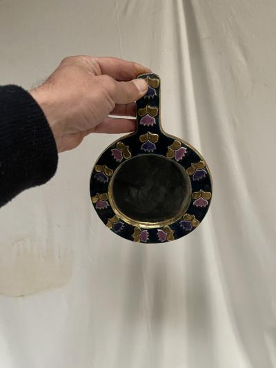 Mithe Espelt 1970s ceramic wall mirror by Mith Espelt