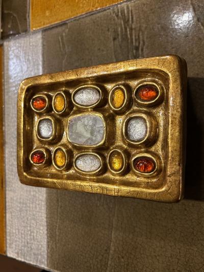 Mithe Espelt Ceramic Jewelry Box by Mith Espelt France 1960s