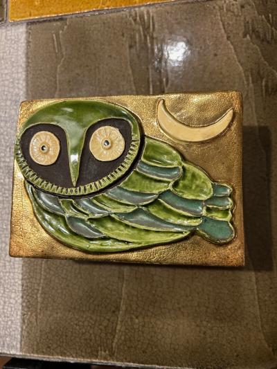 Mithe Espelt Ceramic Jewelry Box by Mith Espelt France 1960s