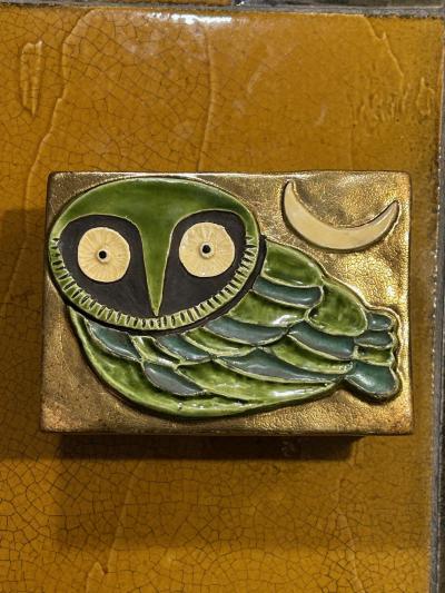 Mithe Espelt Ceramic Jewelry Box by Mith Espelt France 1960s