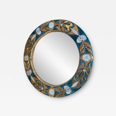 Mithe Espelt Ceramic Mirror by Mith Espelt France 1960s