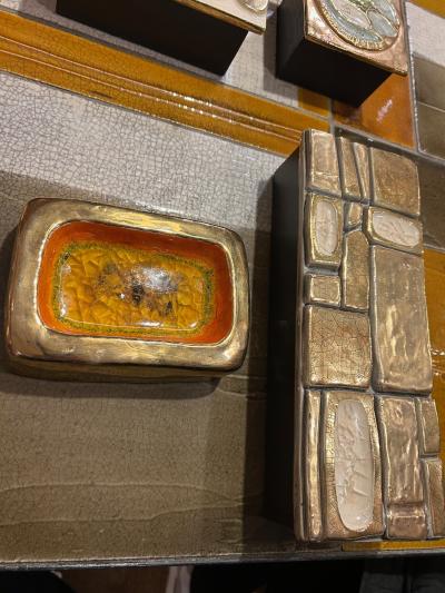 Mithe Espelt Ceramic Vide Poche Ashtray by Mith Espelt France 1960s