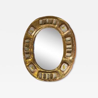 Mithe Espelt Ceramic mirror M rida by Mith Espelt France 1960s