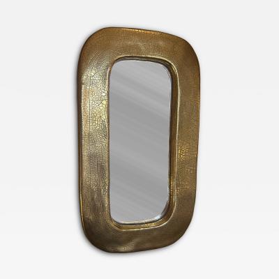Mithe Espelt Ceramic mirror OBLONG by Mith Espelt France 1960s