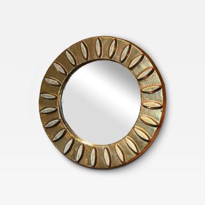 Mithe Espelt Ceramic mirror by Mith Espelt France 1960s