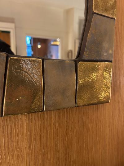 Mithe Espelt Earthenware mirror by Mith Espelt model Cuzco created in 1974