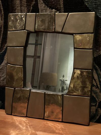 Mithe Espelt Earthenware mirror by Mith Espelt model Cuzco created in 1974