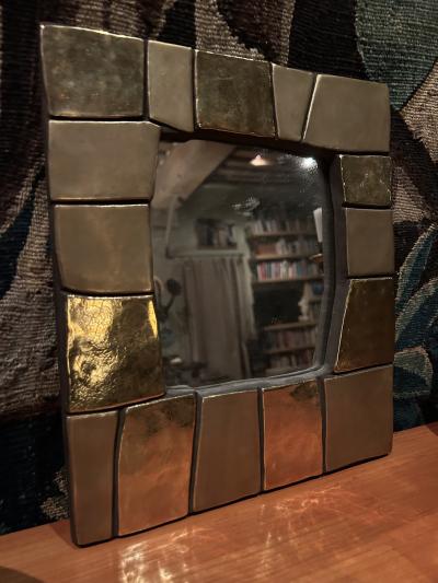 Mithe Espelt Earthenware mirror by Mith Espelt model Cuzco created in 1974