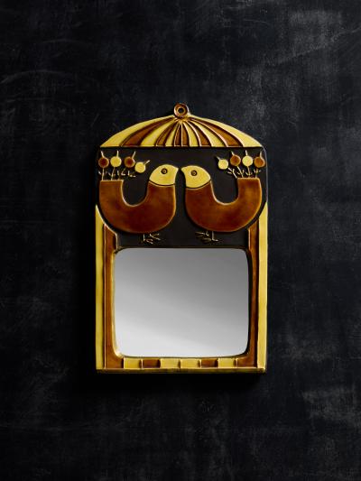 Mithe Espelt Mithe Espelt Cage Mirror in Beige and Brown Shades