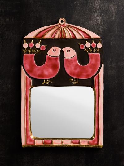 Mithe Espelt Mithe Espelt Cage Mirror in Pink and Red Shades
