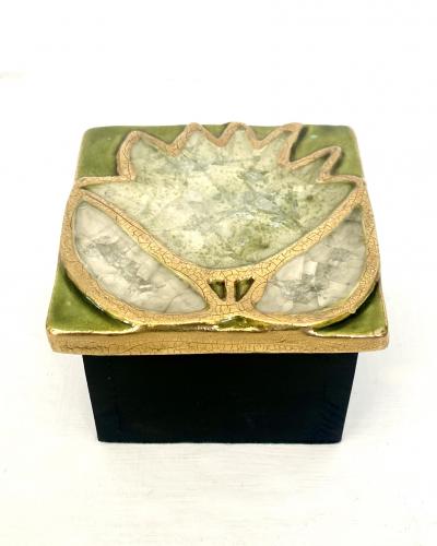 Mithe Espelt Mithe Espelt Mithe Espelt Ceramic Jewelry Box France c 1968