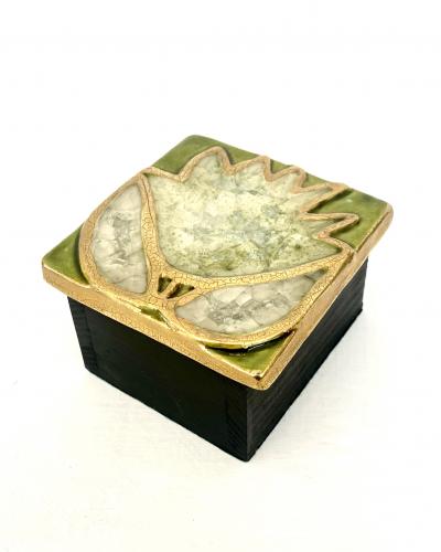 Mithe Espelt Mithe Espelt Mithe Espelt Ceramic Jewelry Box France c 1968