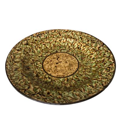 Mixed Earth plate signed Pichon a Uzes