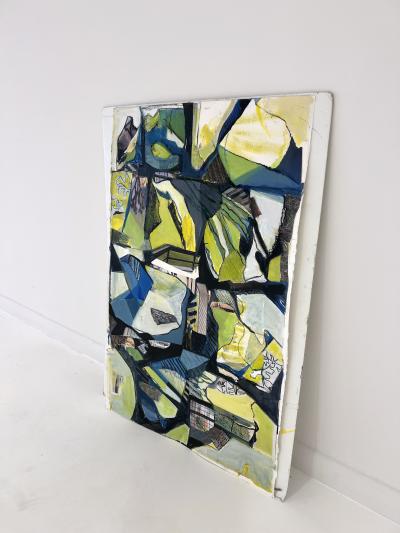 Mixed Media Collage on Paper by Susan E Wolfe