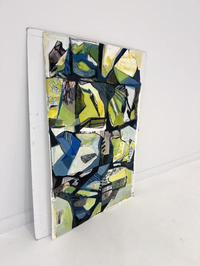 Mixed Media Collage on Paper by Susan E Wolfe