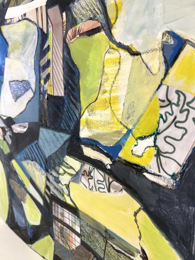 Mixed Media Collage on Paper by Susan E Wolfe