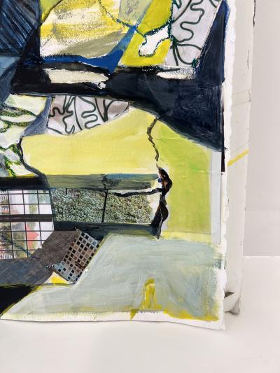 Mixed Media Collage on Paper by Susan E Wolfe