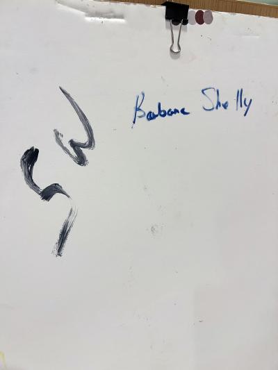 Mixed Media Collage on Paper by Susan E Wolfe