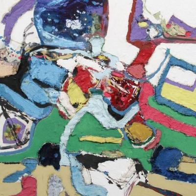 Mixed Media Painting on board by Louis Schiavo