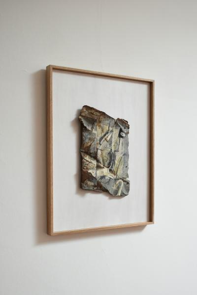 Mixed media artwork painting on metal by Gen 1980s 