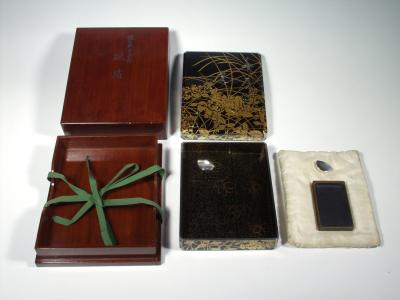 Miyazaki Heiando Set of Writing Box and Document Box 1920s