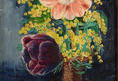 Mo se Kisling Bouquet of flowers with mimosas