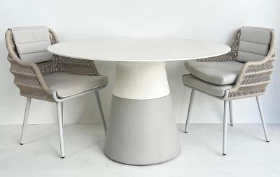 Mobital Maldives Dining Table Solid Composit Surface Top Concrete Polymer Base