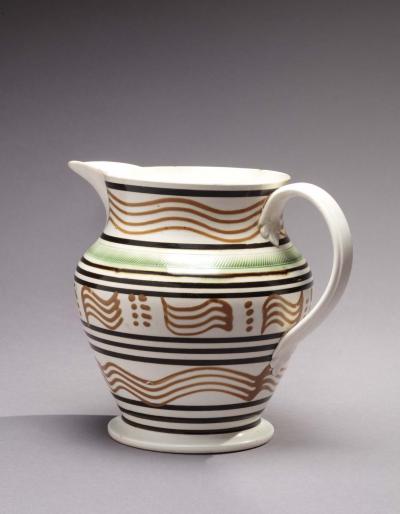 Mochaware Baluster Form Jug