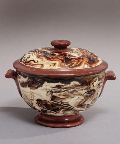 Mochaware Covered Bowl