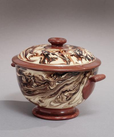 Mochaware Covered Bowl