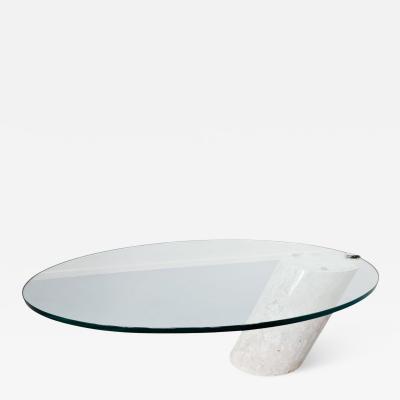 Model K1000 Travertine Glass Coffee Table By Team Form