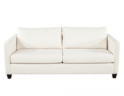 Modern 2 Seater Sofa in Cream Textured Fabric