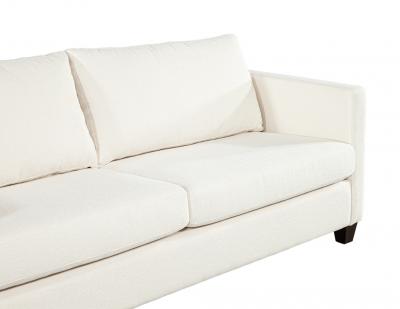 Modern 2 Seater Sofa in Cream Textured Fabric