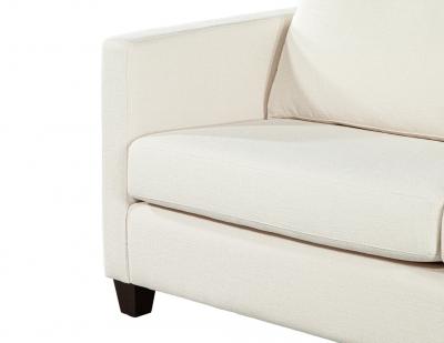 Modern 2 Seater Sofa in Cream Textured Fabric