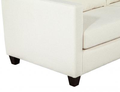 Modern 2 Seater Sofa in Cream Textured Fabric